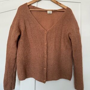 Wilfred Mohair Alpaca Blend Beige Knit Cardigan - Size M/L